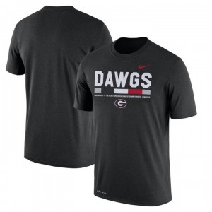 S-3XL Georgia Bulldogs Black 2017 Staff Team Dri-Fit T-shirt