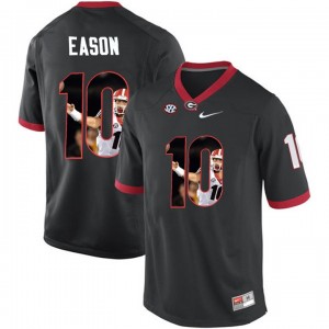 Jacob Eason Georgia Bulldogs Jersey Black #10 Limited Football Printing Portrait 