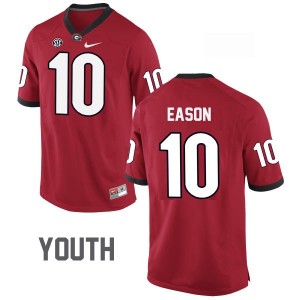 S-3XL Jacob Eason Georgia Bulldogs #10 Youth Red Jersey