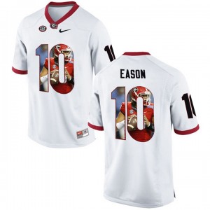S-3XL Football Jacob Eason Georgia Bulldogs #10 Limited White Printing Portrait Jersey
