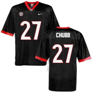 Nick Chubb Georgia Bulldogs Jersey Black #27 