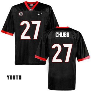 #27 Youth Nick Chubb Georgia Bulldogs Jersey Black 