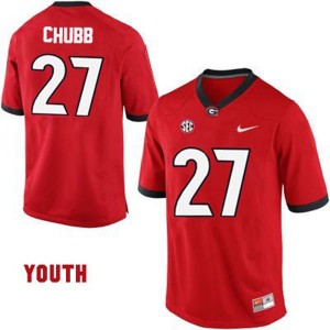 Georgia Bulldogs Nick Chubb #27 Youth Jersey - Red