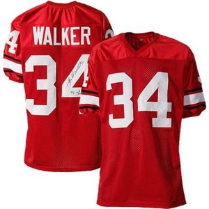 Georgia Bulldogs #34 Herchel Walker Red Jersey