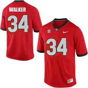 #34 Herschel Walker Red Georgia Bulldogs Jersey