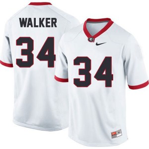 Georgia Bulldogs #34 Herschel Walker White Jersey