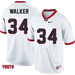 Youth White #34 Herschel Walker Georgia Bulldogs Jersey