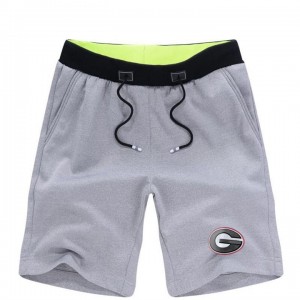 Georgia Bulldogs Gray College Banded Bottom Distressed Short Sandbeach Pants