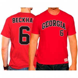 #6 Gordon Beckham Red College Baseball Georgia Bulldogs T-shirt