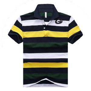 Georgia Bulldogs Men's Stripe Team Logo Performance Polo - Black/Yellow/White