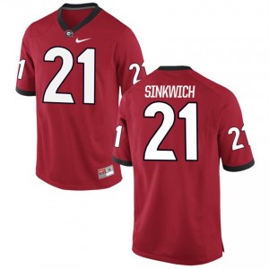 Georgia Bulldogs Frank Sinkwich #21 Men's Game Alumni Football Jersey - Red