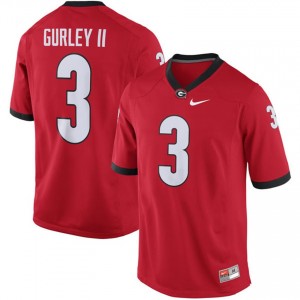 Men's Georgia Bulldogs #3 Todd Gurley II Red Game Alumni Football Jersey