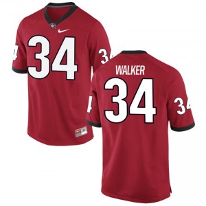 #34 Herchel Walker Red Men's Game Alumni Football Georgia Bulldogs Jersey