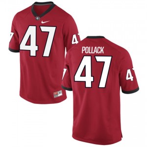 Men's Georgia Bulldogs #47 David Pollack Red Game Alumni Football Jersey