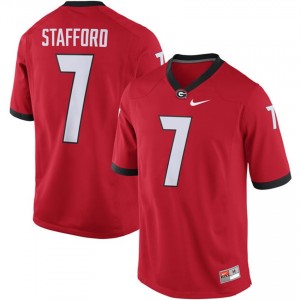 #7 Matthew Stafford Red Men's Game Alumni Football Georgia Bulldogs Jersey