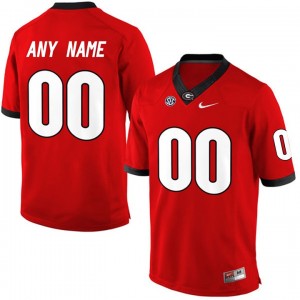 Men's Georgia Bulldogs Jersey Red Limited Football College Customized 
