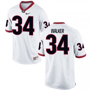 Alumni Men's White Game Football #34 Herchel Walker Georgia Bulldogs Jersey