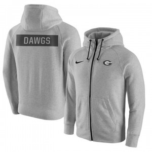 Men's Georgia Bulldogs Full-Zip Hoodie Heathered Gray 2