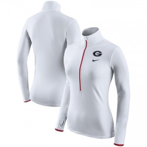 S-XXXL Georgia Bulldogs Women's White Mother's Day HyperWarm Half-Zip Jackets