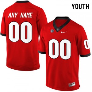 Youth Georgia Bulldogs Customized Jersey Red #00 Limited Football College 
