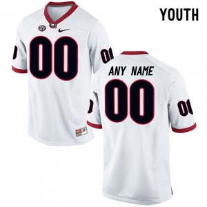 S-3XL Football Georgia Bulldogs #00 Limited Youth White College Customized Jersey